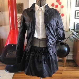 Fred Perry Windbreaker Bomber Jacket Black Womens UK 8 US 4